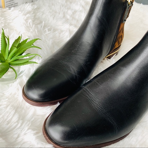 Louise et Cie Tangie Black / Leopard Bootie - Picture 6 of 8